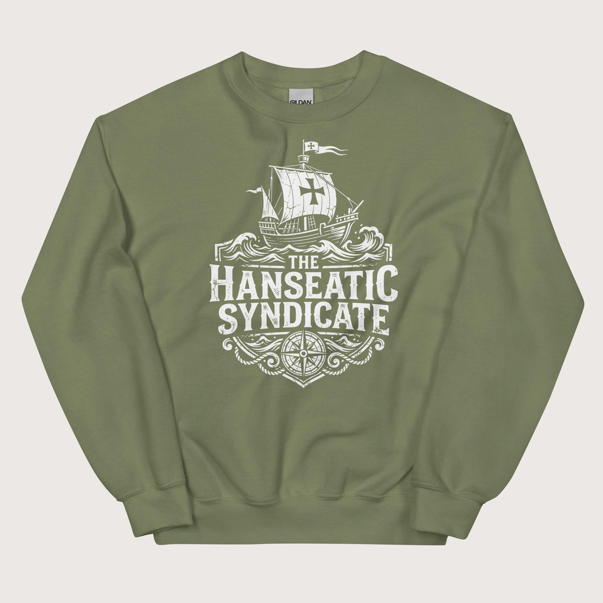 Military Green The Hanseatic Syndicate Sweatshirt - history buff gift by HistoHead