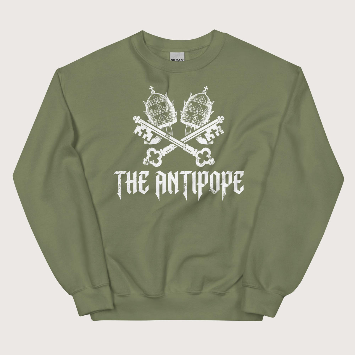 Military Green The Antipope Sweatshirt - history buff gift by HistoHead