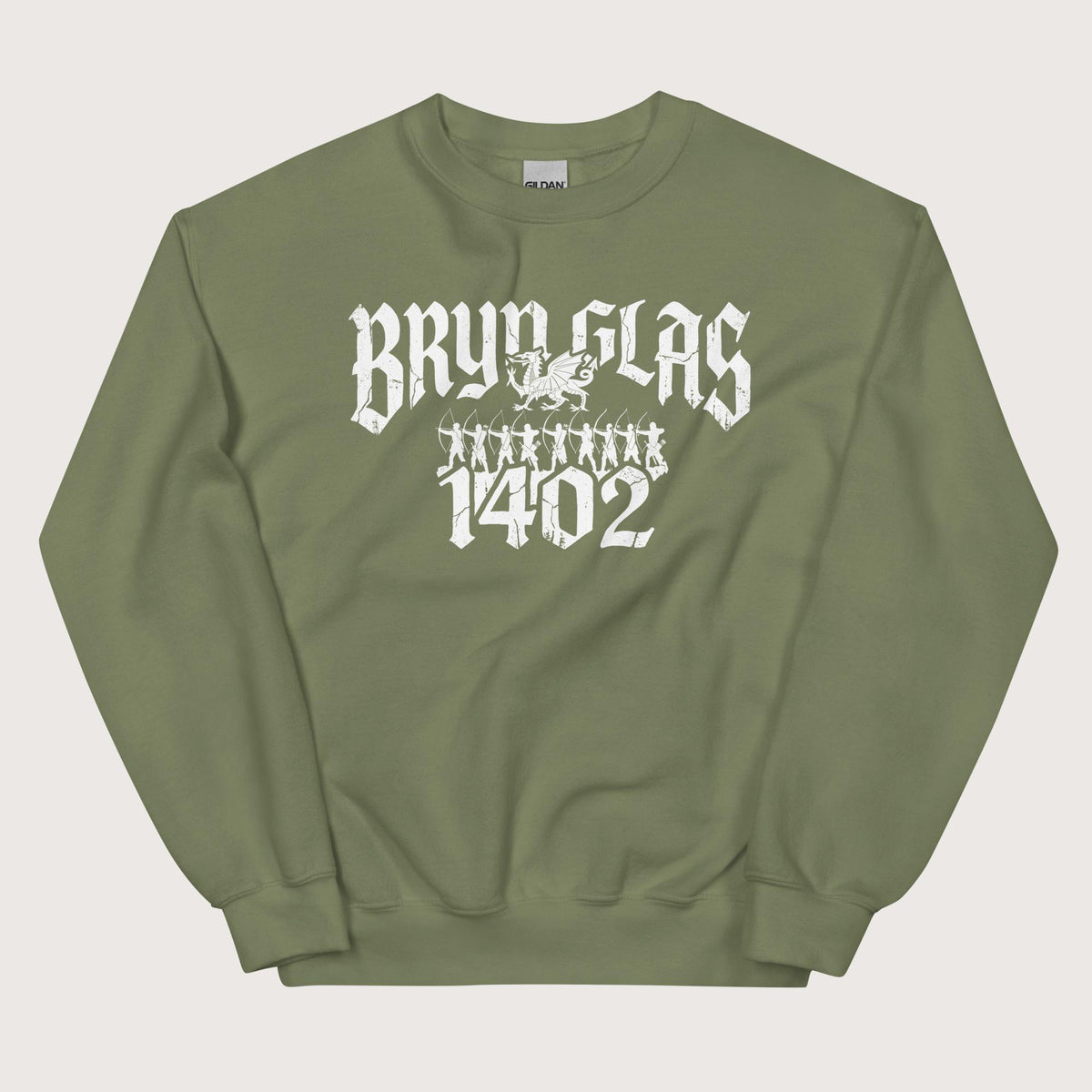 Military Green Battle of Bryn Glas 1402 Sweatshirt - history buff gift by HistoHead
