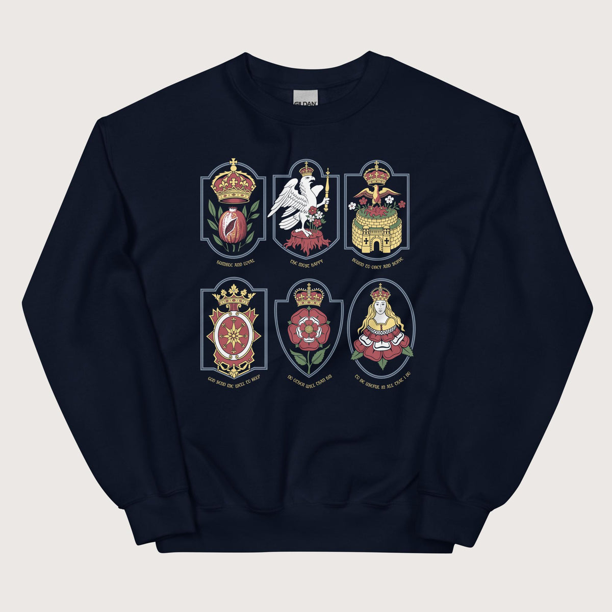 Navy Six Wives Badges Sweatshirt - history buff gift by HistoHead