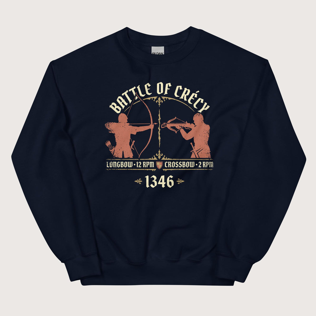 Navy Battle of Crecy 1346 Sweatshirt - history buff gift by HistoHead