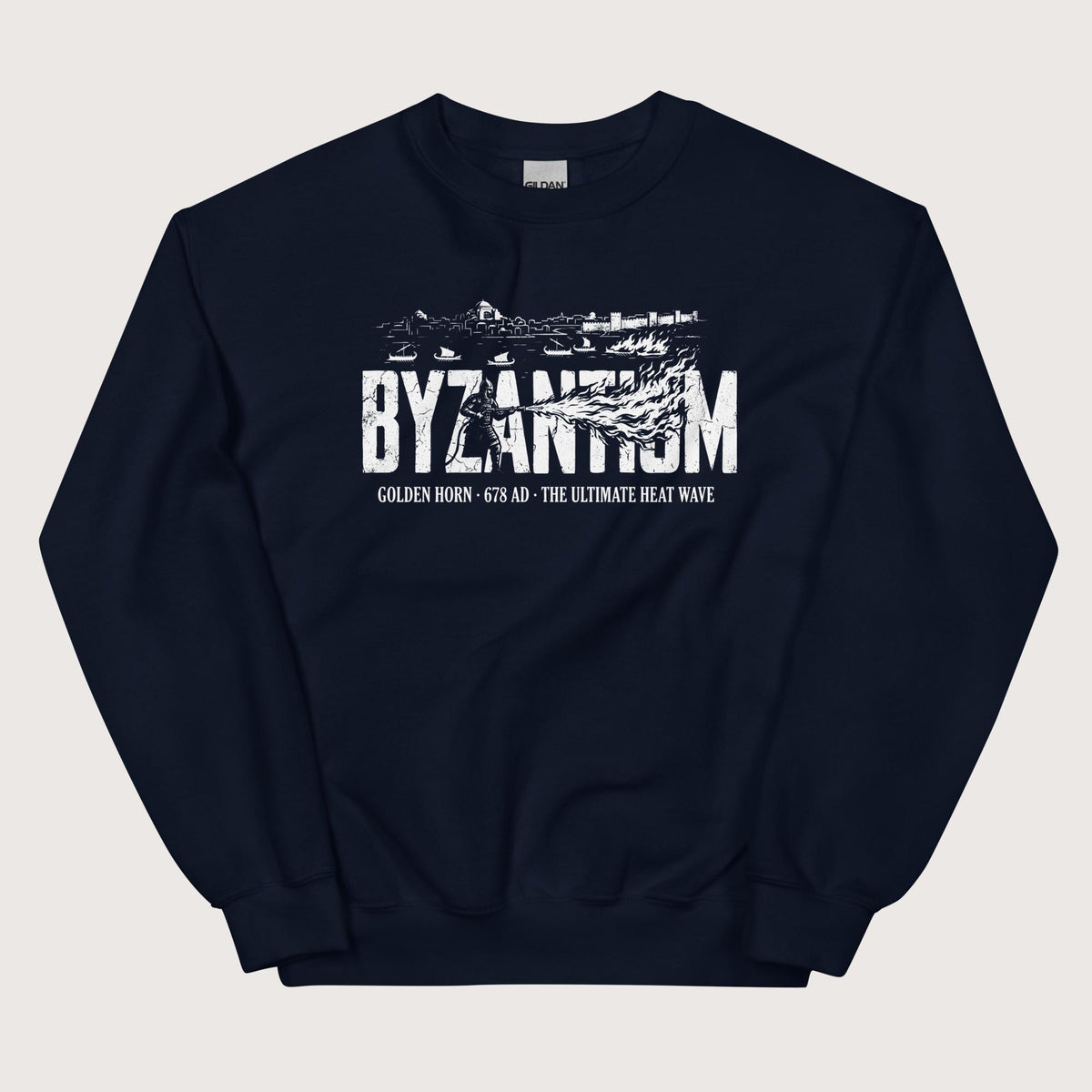 Navy Greek Fire 678 Sweatshirt - history buff gift by HistoHead