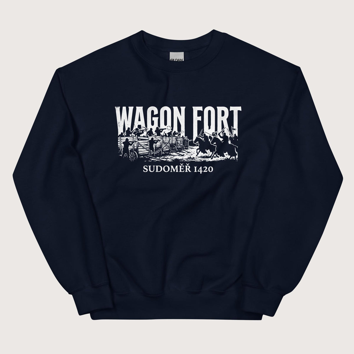 Navy Wagon Fort Battle of Sudoměř Sweatshirt - history buff gift by HistoHead