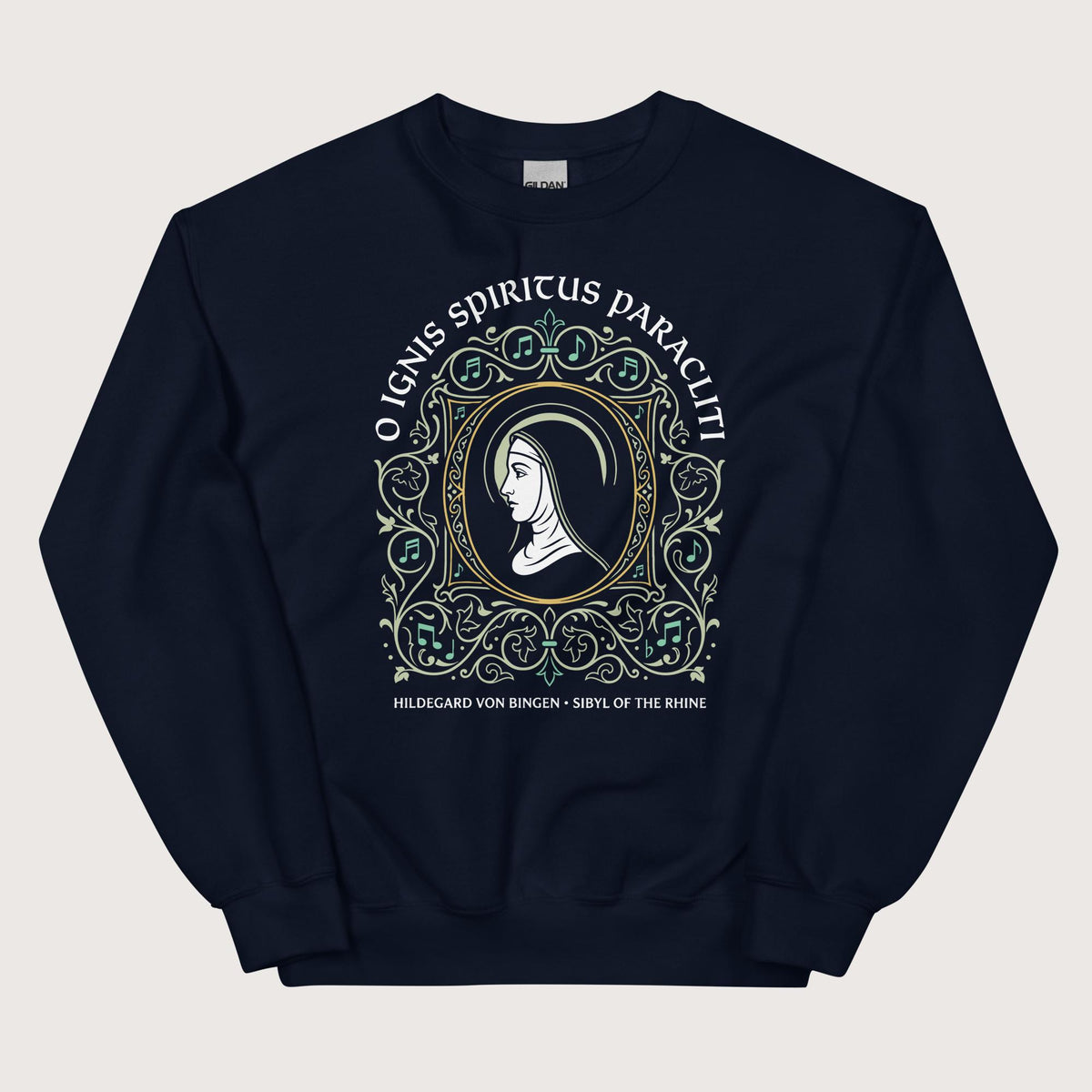 Navy Hildegard von Bingen Sweatshirt - history buff gift by HistoHead