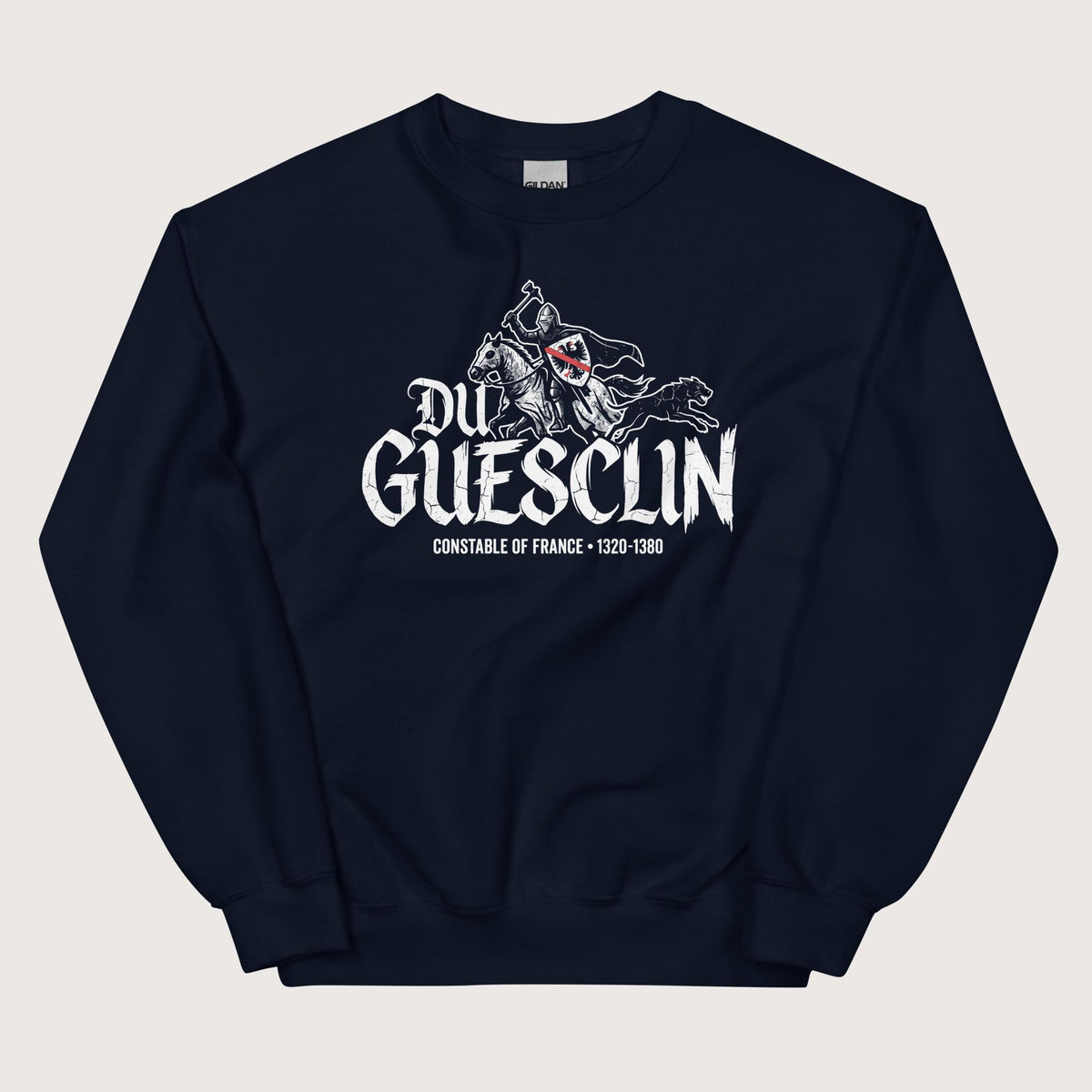 Navy Du Guesclin Sweatshirt - history buff gift by HistoHead