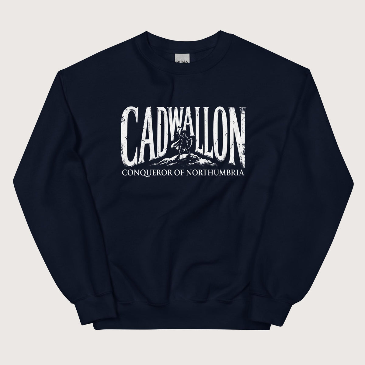 Navy Cadwallon Conqueror of Northumbria Sweatshirt - history buff gift by HistoHead