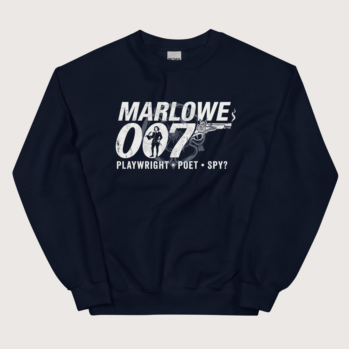 Navy Marlowe 007 Sweatshirt - history buff gift by HistoHead