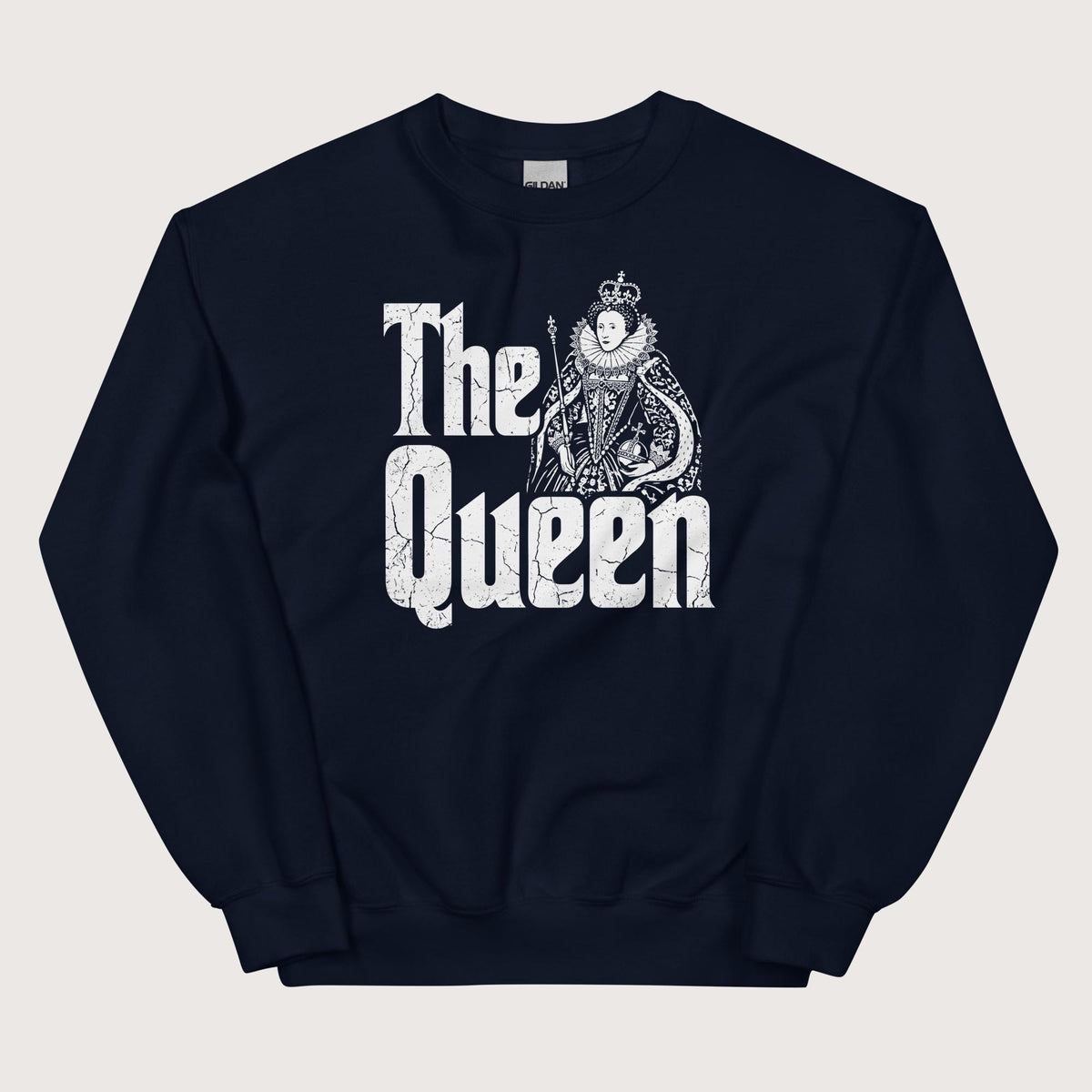 Navy Queen Elizabeth I Sweatshirt - history buff gift by HistoHead
