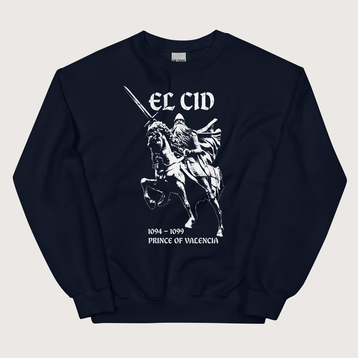 Navy El Cid Prince of Valencia Sweatshirt - history buff gift by HistoHead