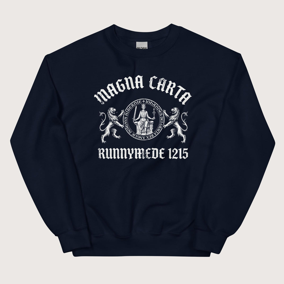 Navy Magna Carta King John Seal Sweatshirt - history buff gift by HistoHead