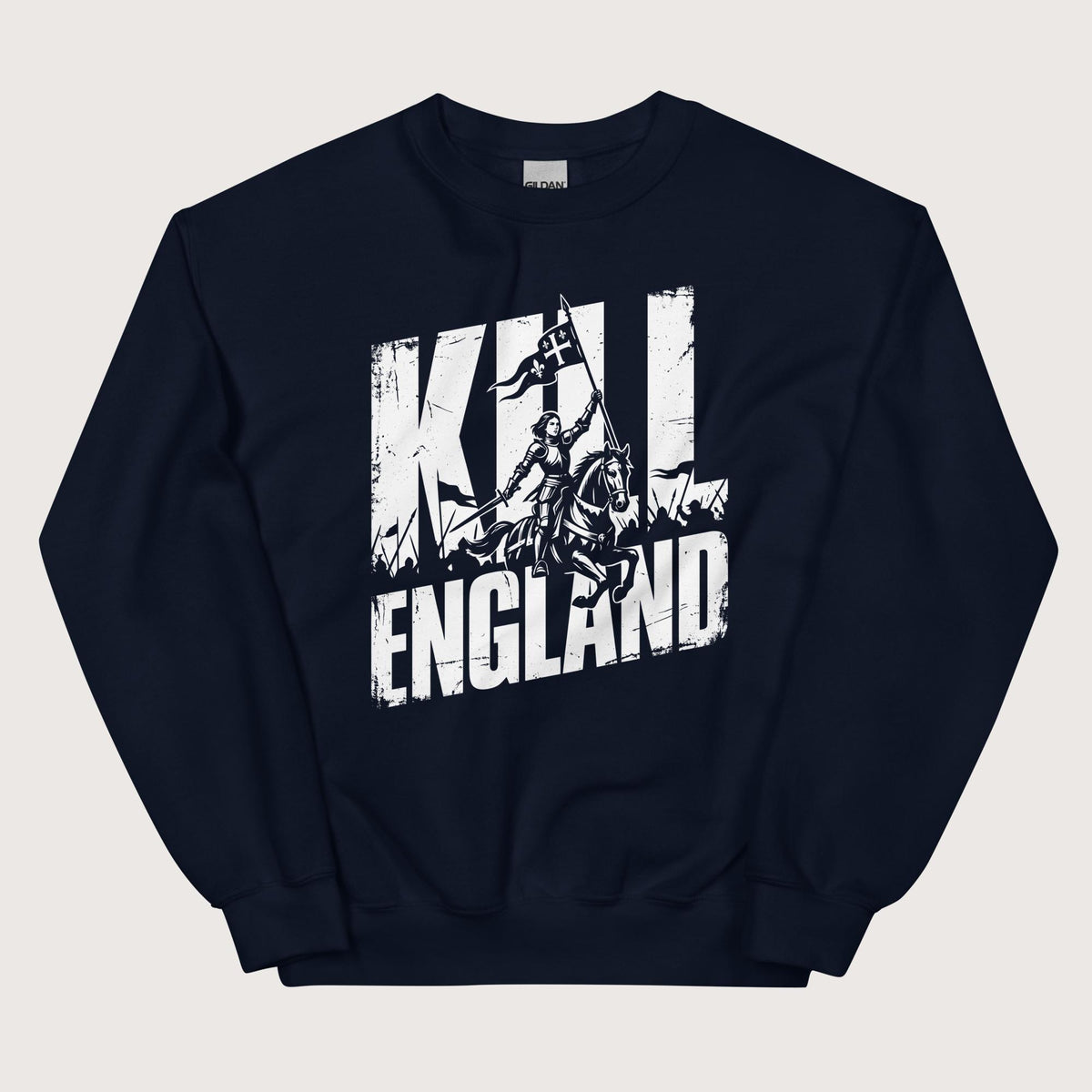 Navy Joan of Arc Kill England Sweatshirt - history buff gift by HistoHead