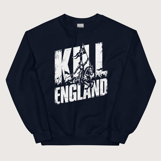Navy Joan of Arc Kill England Sweatshirt - history buff gift by HistoHead