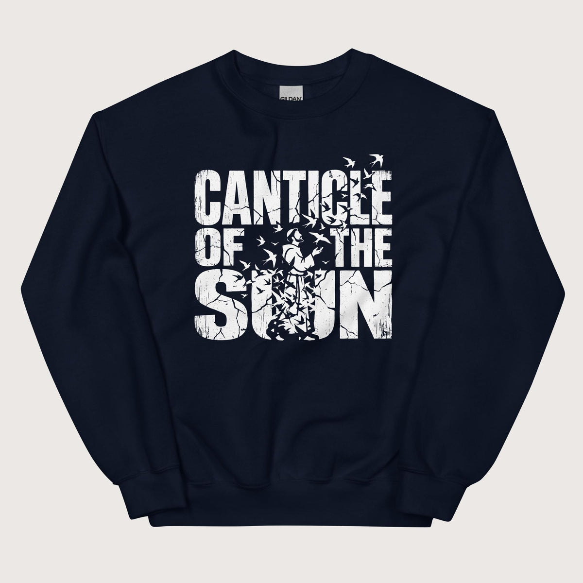 Navy Canticle of the Sun Saint Francis of Assisi Birds Sweatshirt - history buff gift by HistoHead