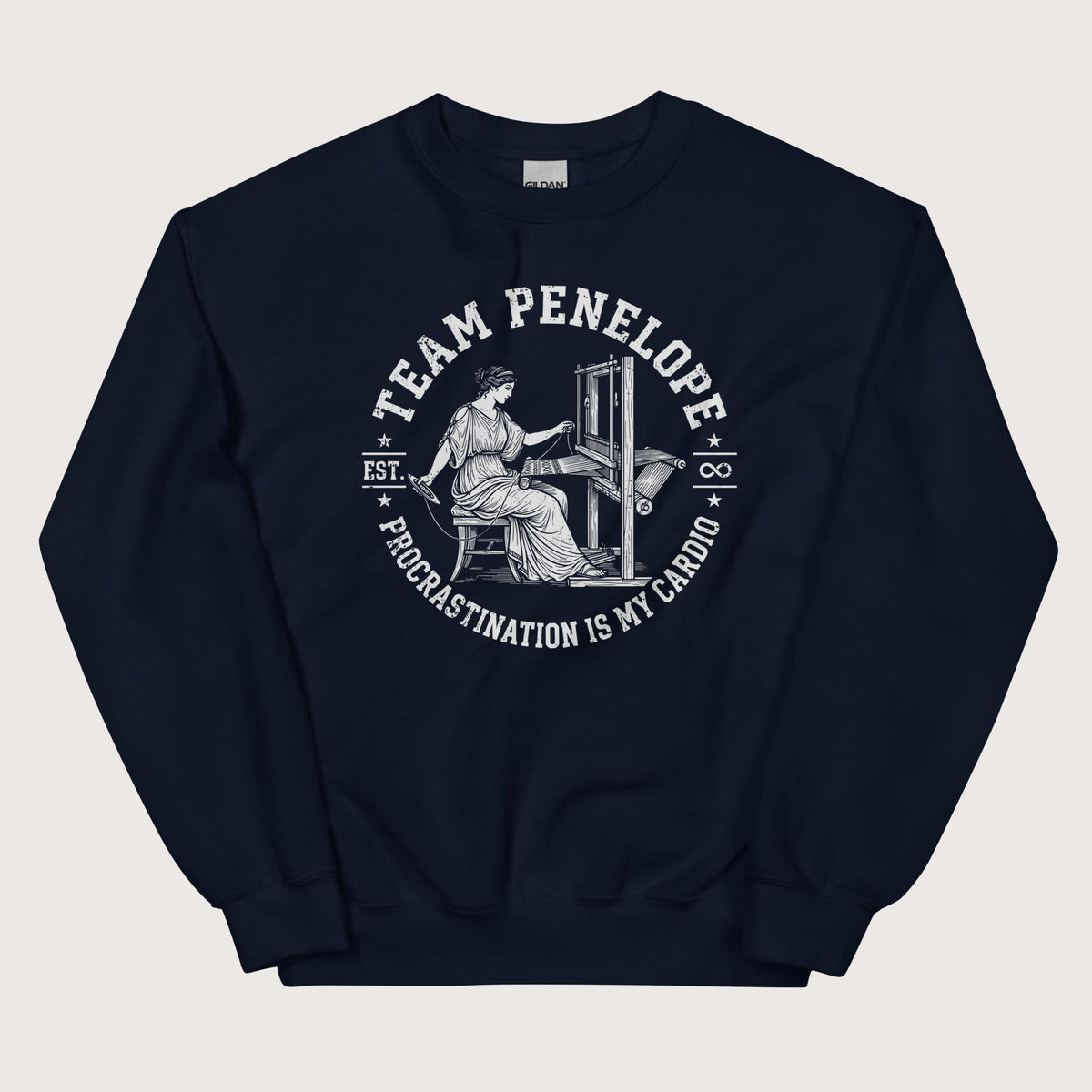 Navy Team Penelope Procrastination Sweatshirt - history buff gift by HistoHead