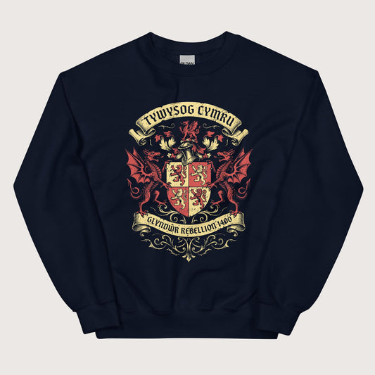 Navy Glyndwr Rebellion 1400 Sweatshirt - history buff gift by HistoHead