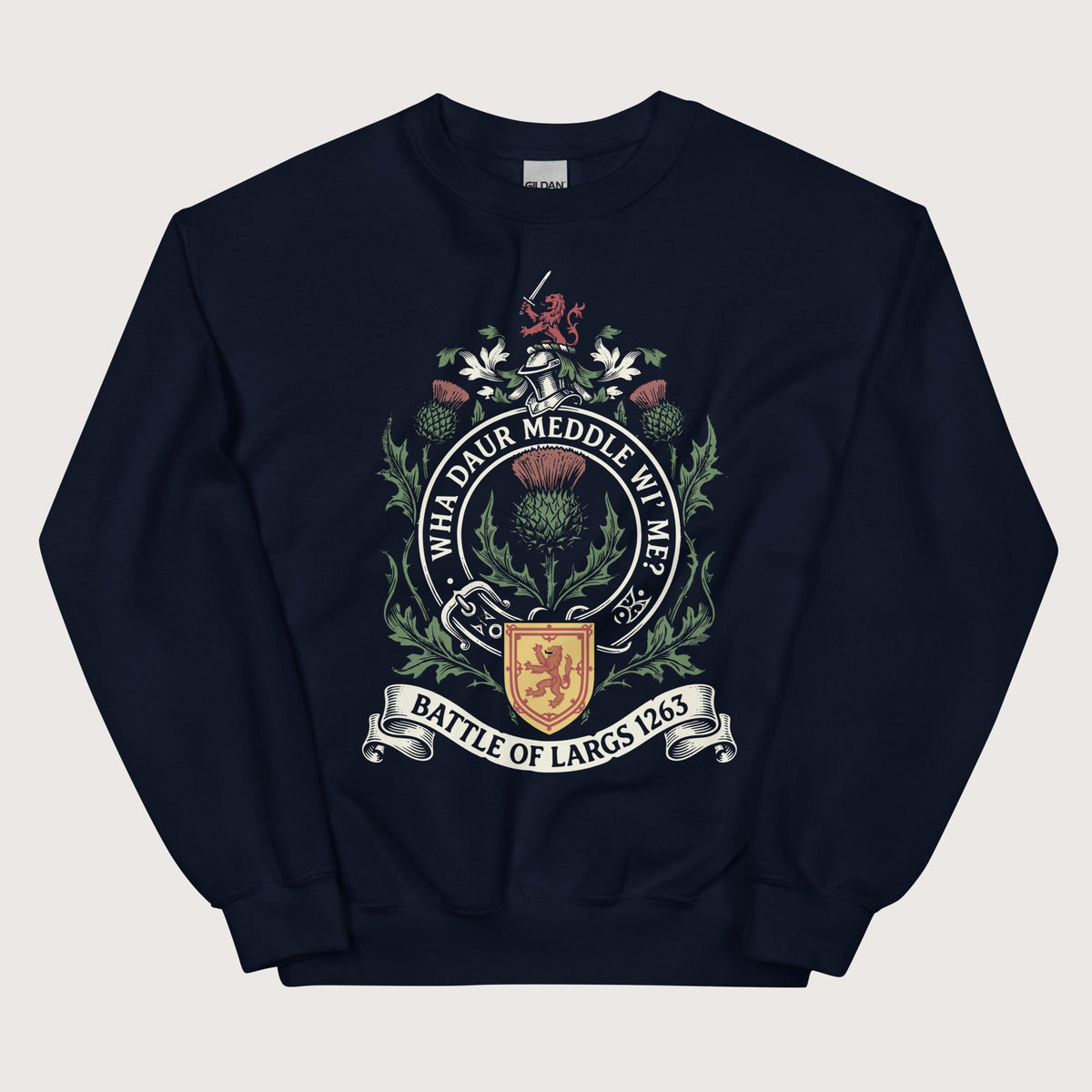 Navy Scotland Battle of Largs 1263 Sweatshirt - history buff gift by HistoHead