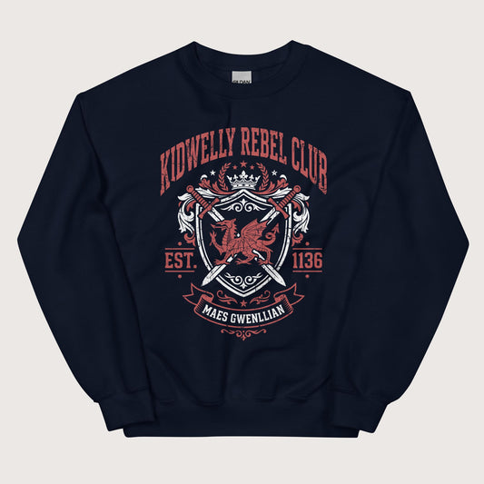 Navy Kidwelly Rebel Club Maes Gwenllian 1136 Sweatshirt - history buff gift by HistoHead