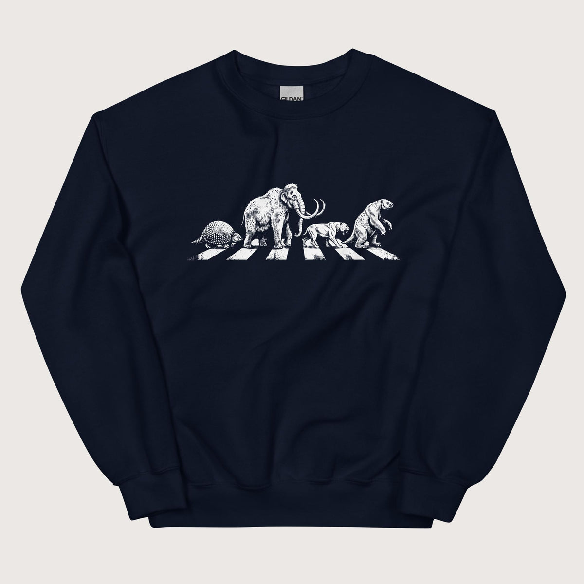 Navy Pleistocene Road Sweatshirt - history buff gift by HistoHead
