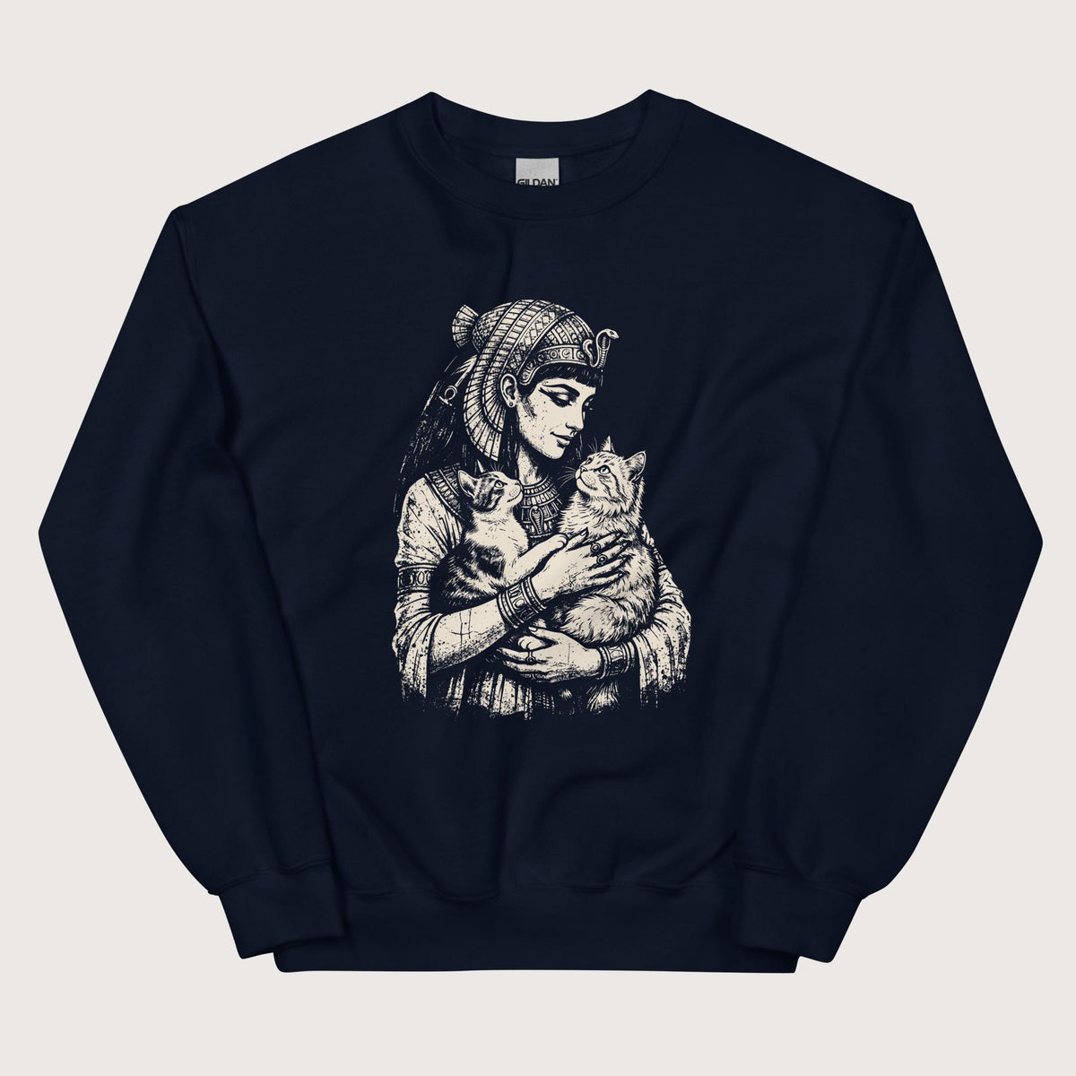 Navy Cleopatra's Cats Sweatshirt - history buff gift by HistoHead