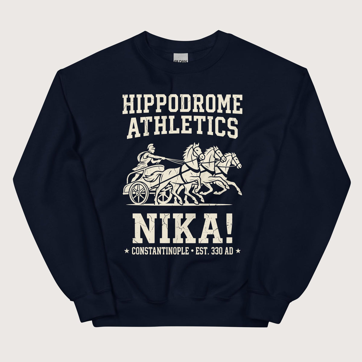 Navy Hippodrome Athletics Sweatshirt - history buff gift by HistoHead