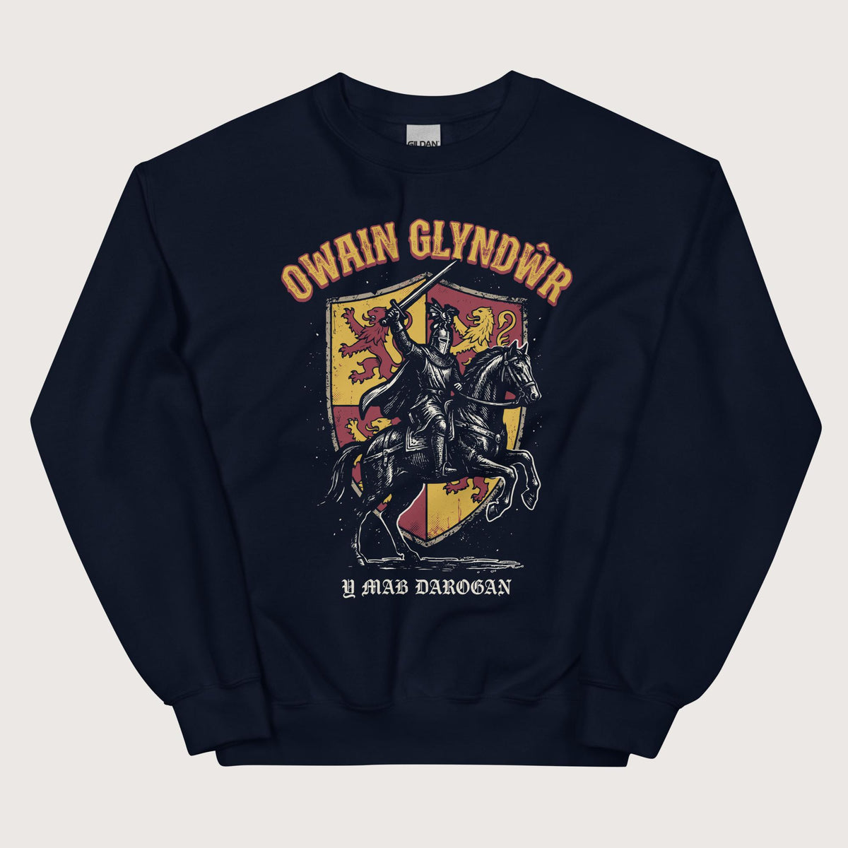 Navy Owain Glyndwr Sweatshirt - history buff gift by HistoHead