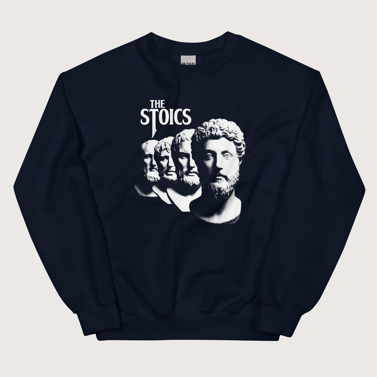 Navy The Stoics Band Sweatshirt - history buff gift by HistoHead