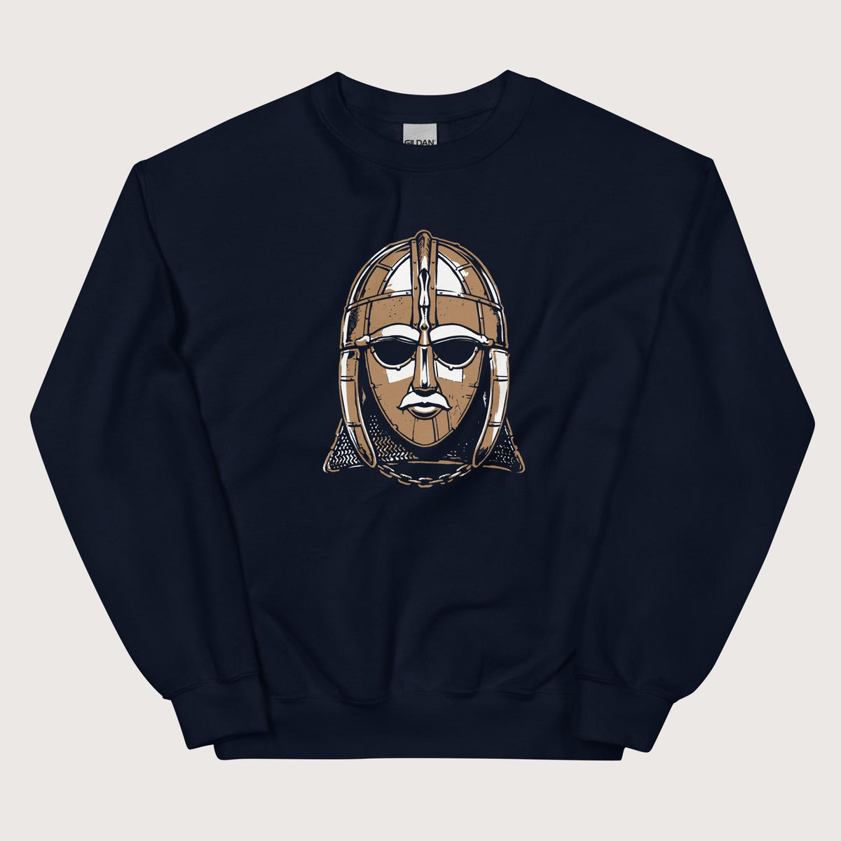 Navy Sutton Hoo Helmet Sweatshirt - history buff gift by HistoHead
