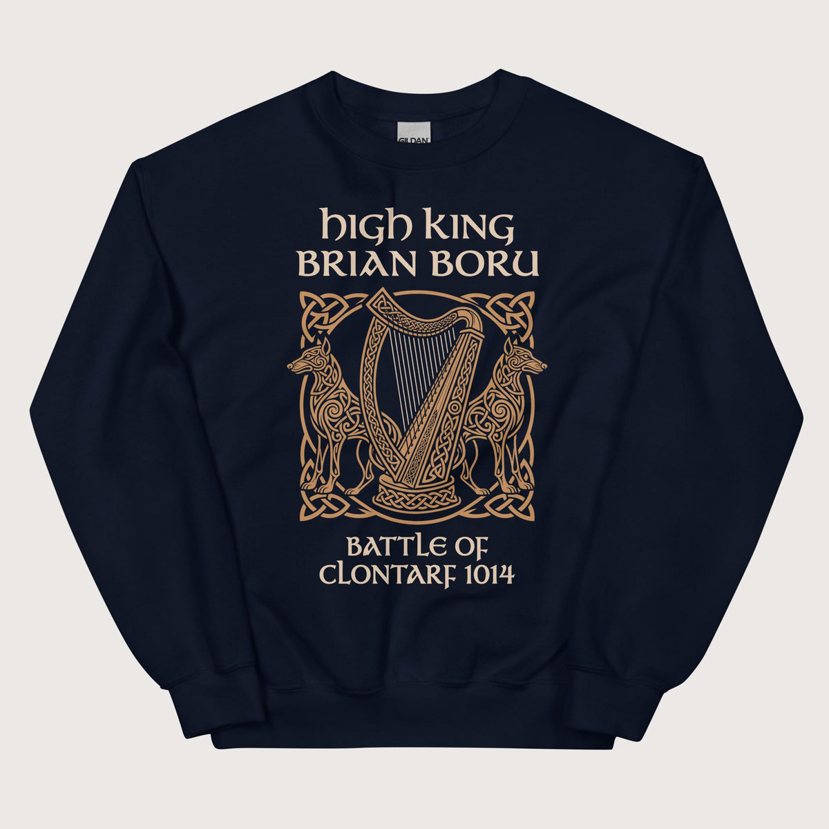 Navy Brian Boru Sweatshirt - history buff gift by HistoHead