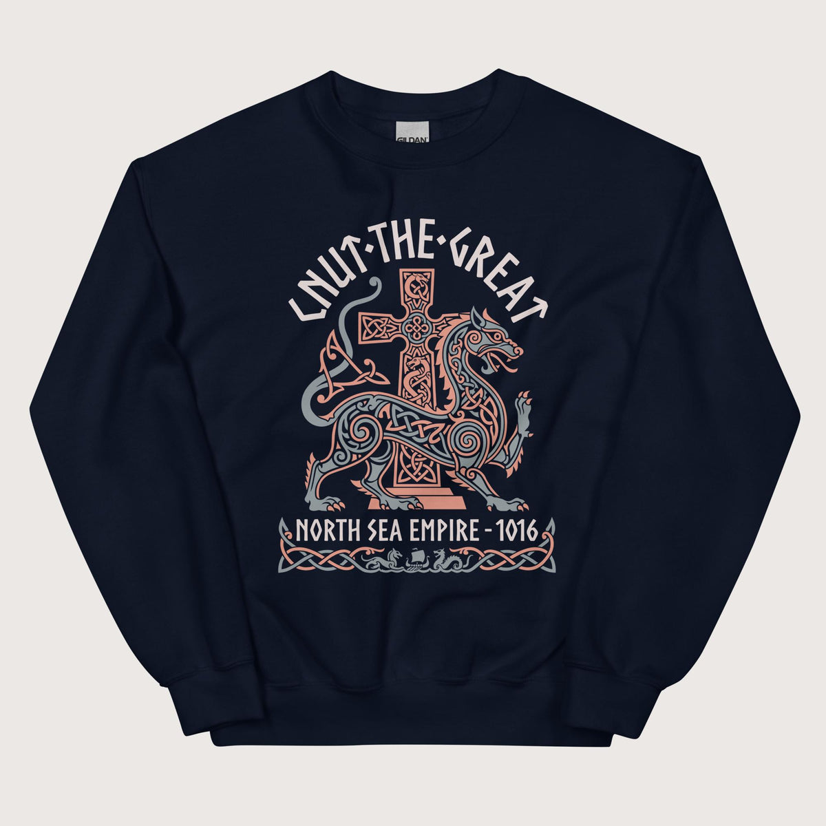 Navy Cnut the Great Sweatshirt - history buff gift by HistoHead