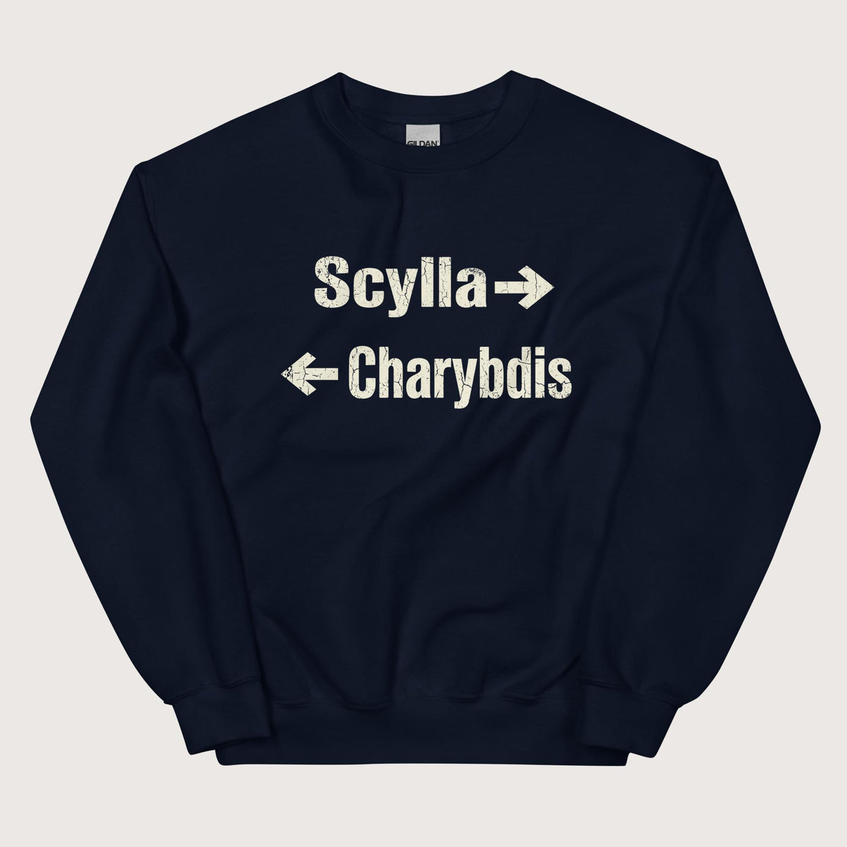 Navy Between Scylla and Charybdis Sweatshirt - history buff gift by HistoHead