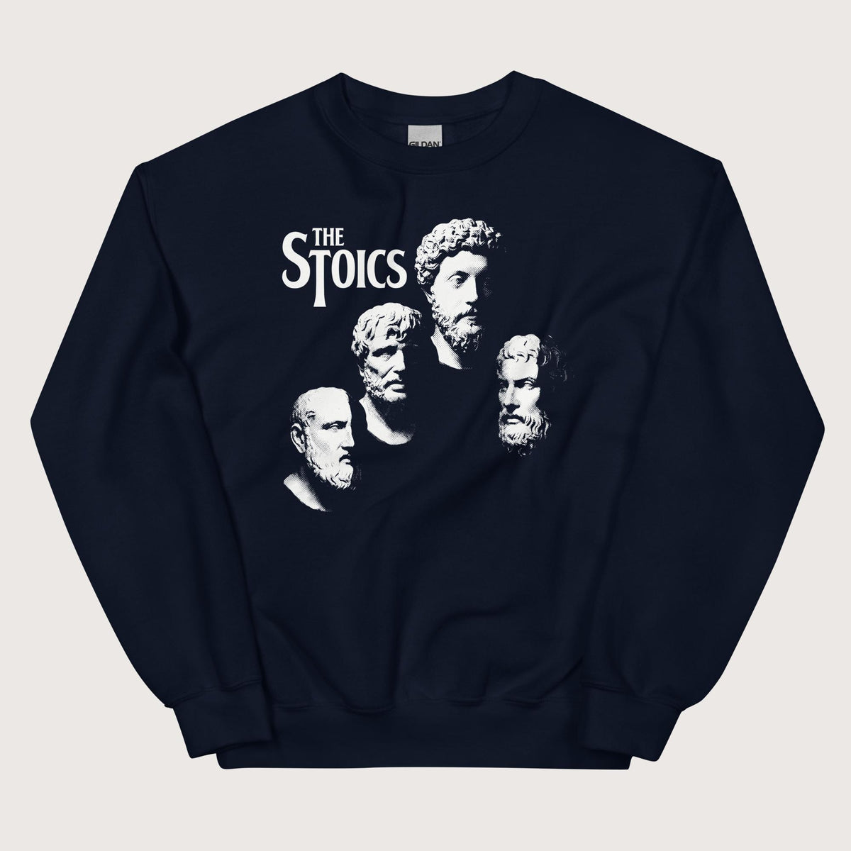 Navy The Stoics Sweatshirt - history buff gift by HistoHead
