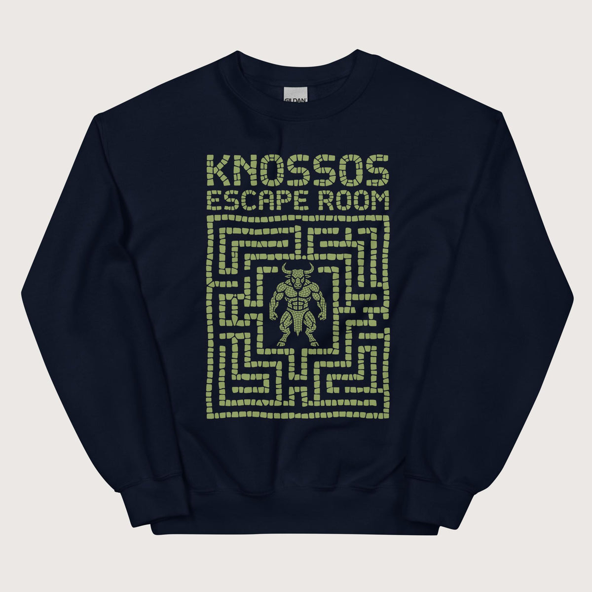 Navy Knossos Escape Room Sweatshirt - history buff gift by HistoHead
