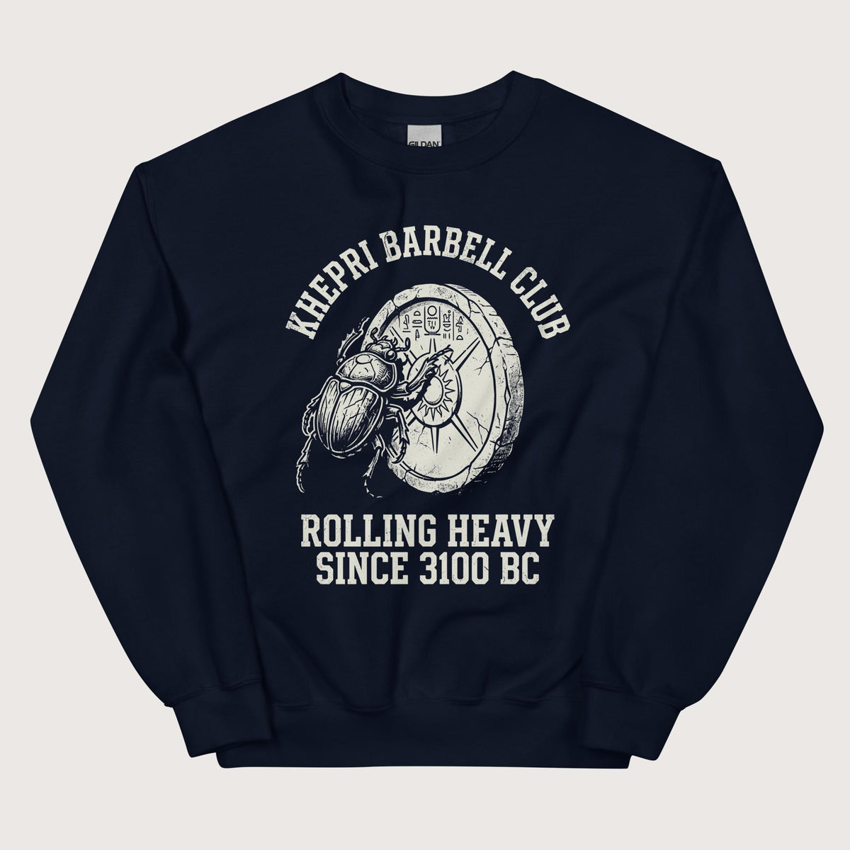 Navy Khepri Barbell Club Sweatshirt - history buff gift by HistoHead