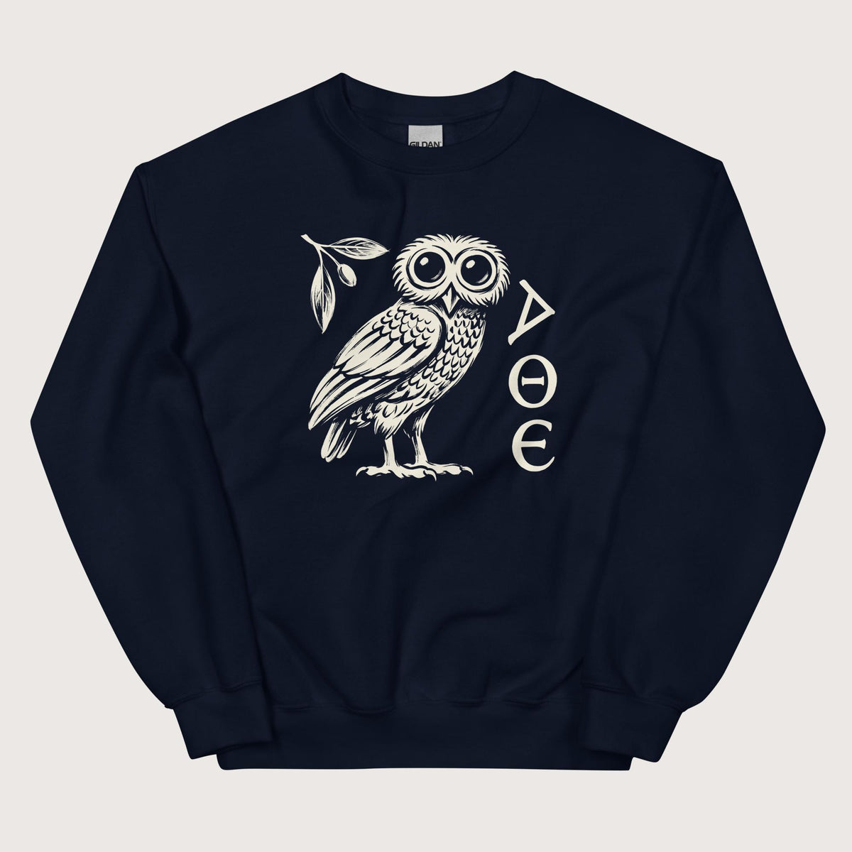 Navy Owl of Athena Sweatshirt - history buff gift by HistoHead