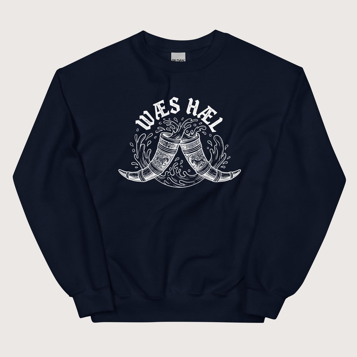 Navy Wæs Hæl Sweatshirt - history buff gift by HistoHead