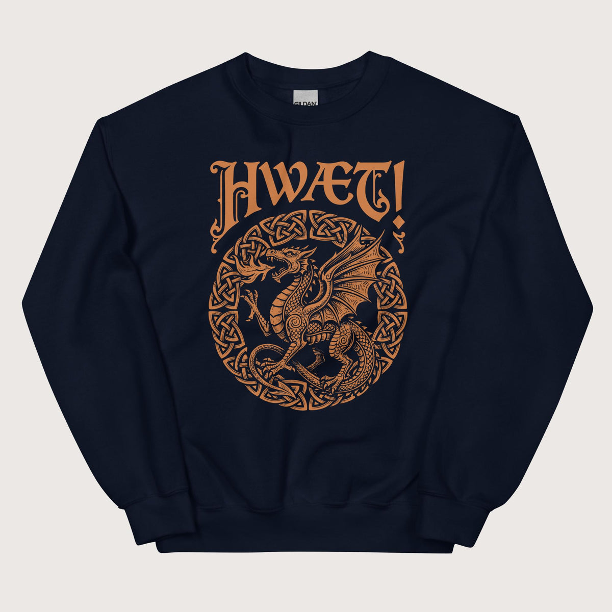 Navy Hwaet Dragon Sweatshirt - history buff gift by HistoHead