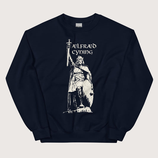Navy Alfred the Great Sweatshirt - history buff gift by HistoHead