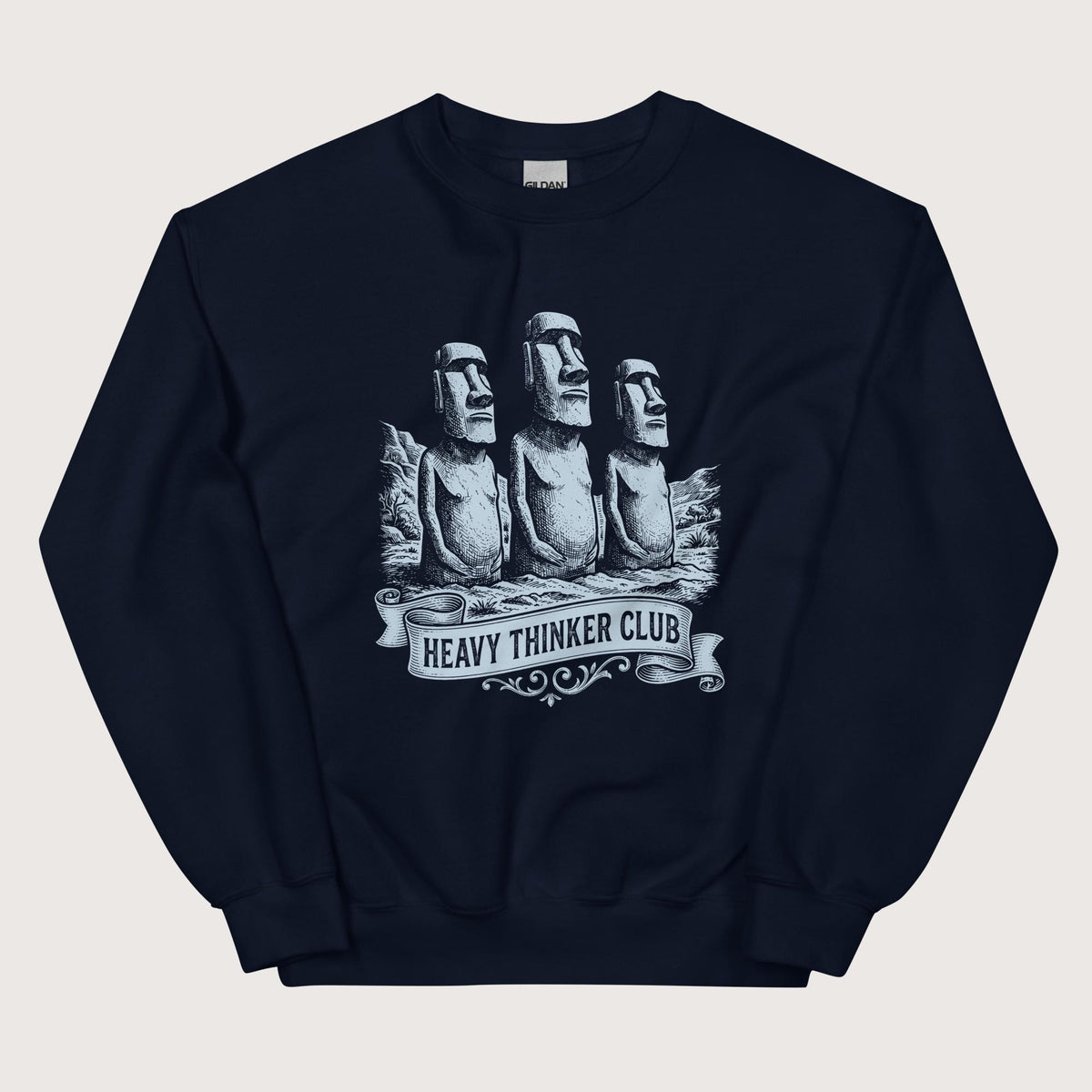 Navy Heavy Thinker Club Sweatshirt - history buff gift by HistoHead