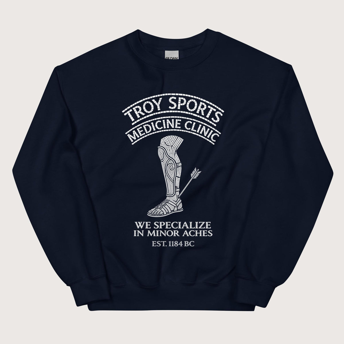 Navy Troy Sports Medicine Clinic Sweatshirt - history buff gift by HistoHead