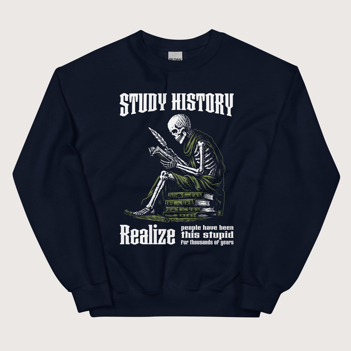 Navy Study History Sweatshirt - history buff gift by HistoHead