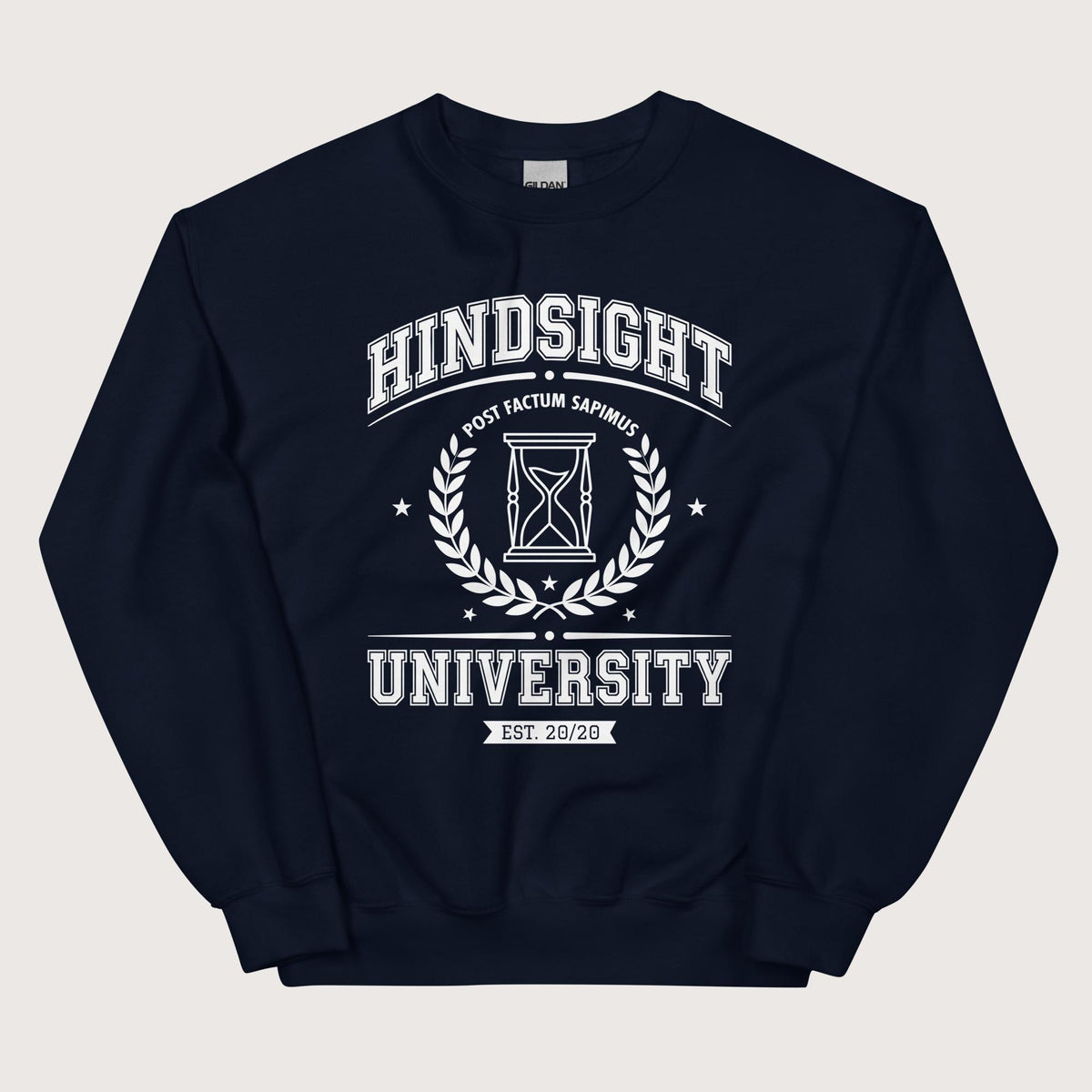 Navy Hindsight University Sweatshirt - history buff gift by HistoHead