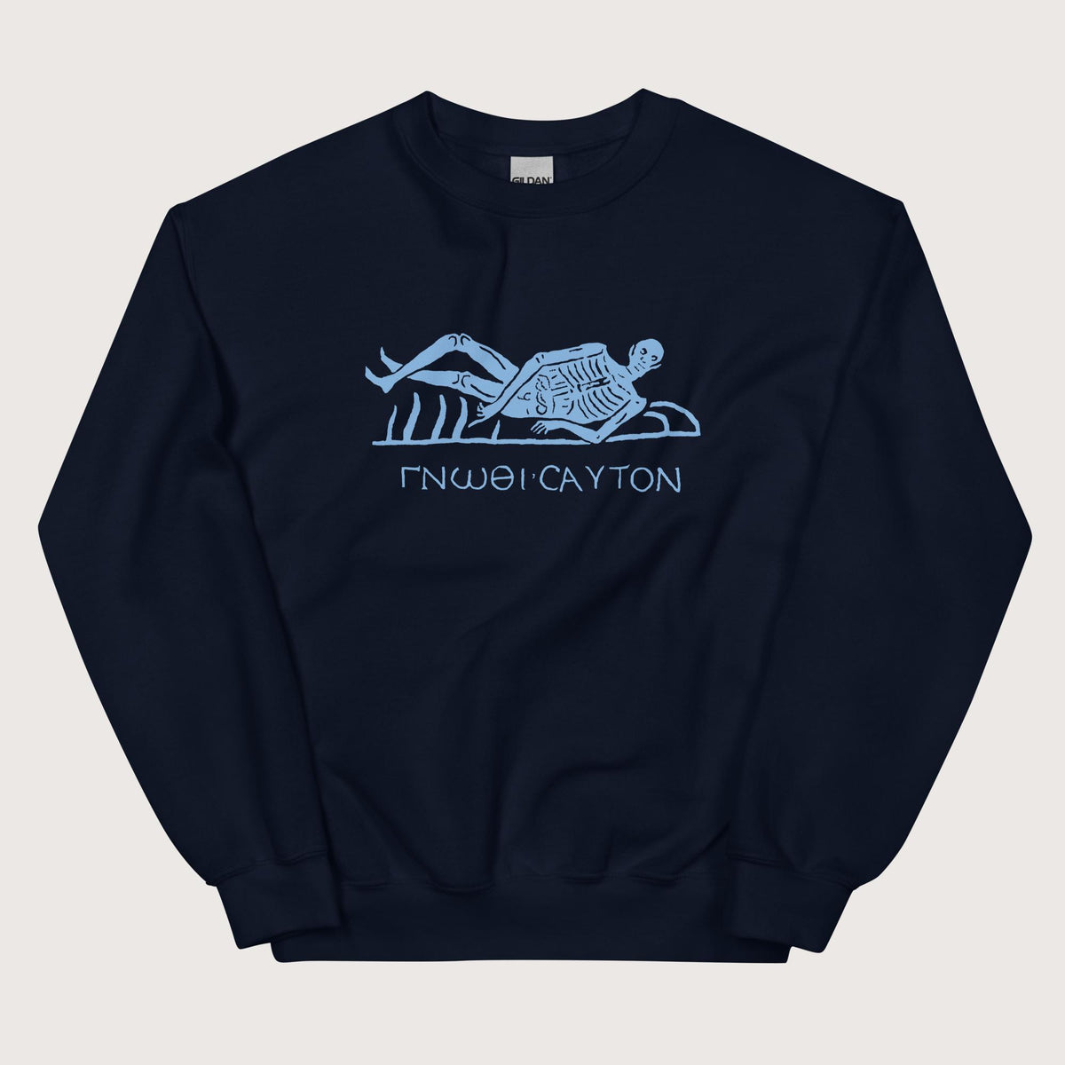 Navy Know Thyself Skeleton Sweatshirt - history buff gift by HistoHead