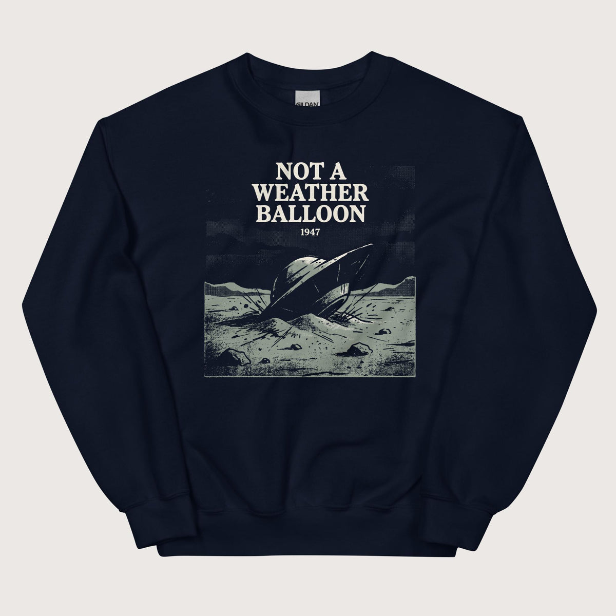 Navy Roswell Weather Balloon Sweatshirt - history buff gift by HistoHead