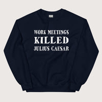 Navy Work Meetings Killed Julius Caesar Sweatshirt - history buff gift by HistoHead