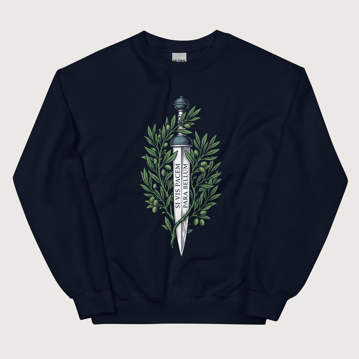 Navy Si Vis Pacem Para Bellum Latin Phrase Sweatshirt - history buff gift by HistoHead