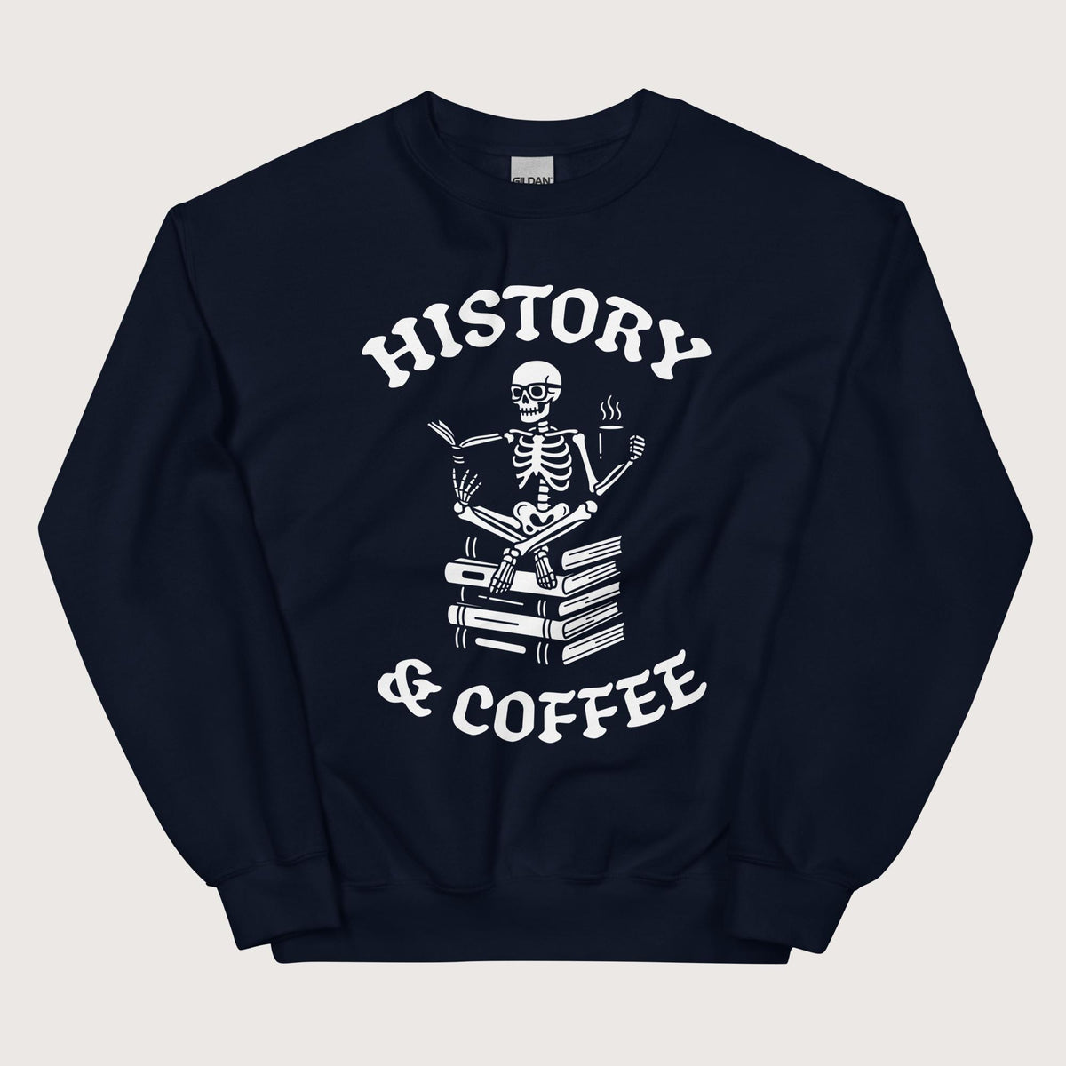 Navy History & Coffee Sweatshirt - history buff gift by HistoHead