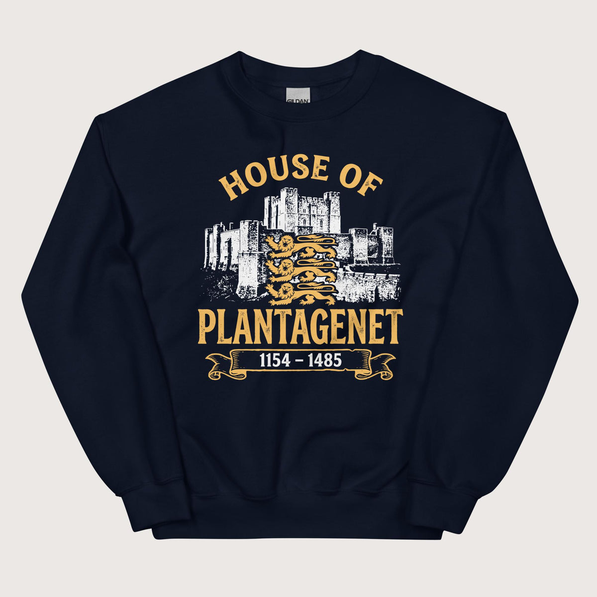 Navy House of Plantagenet Sweatshirt - history buff gift by HistoHead