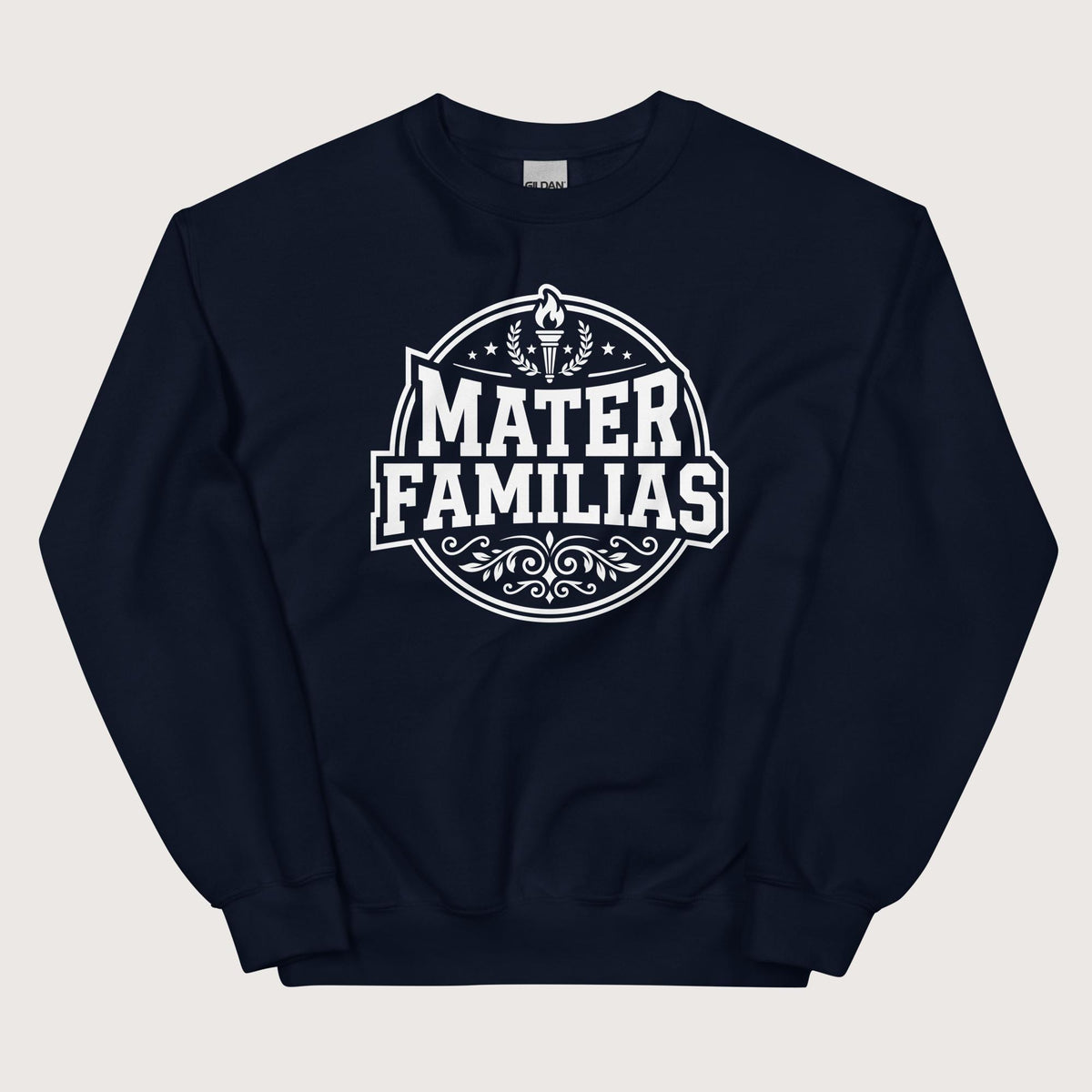 Navy Mater Familias Latin Sweatshirt - history buff gift by HistoHead