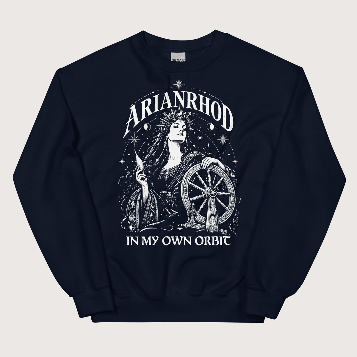 Navy Arianrhod In My Own Orbit Sweatshirt - history buff gift by HistoHead