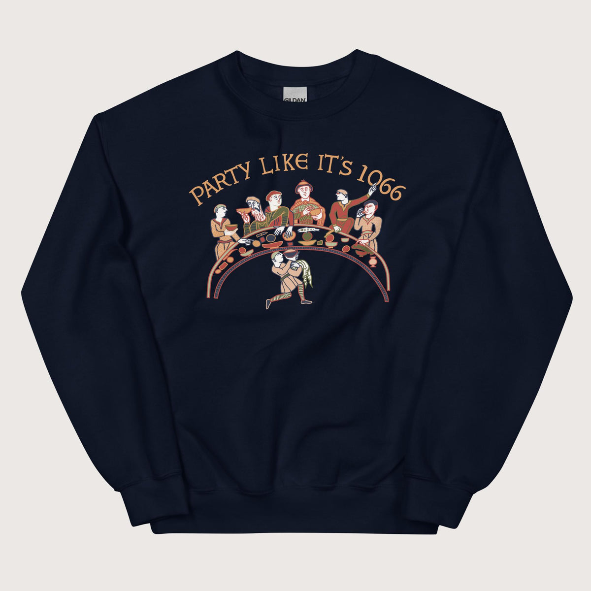 Navy Bayeux Tapestry Party Like It's 1066 Sweatshirt - history buff gift by HistoHead